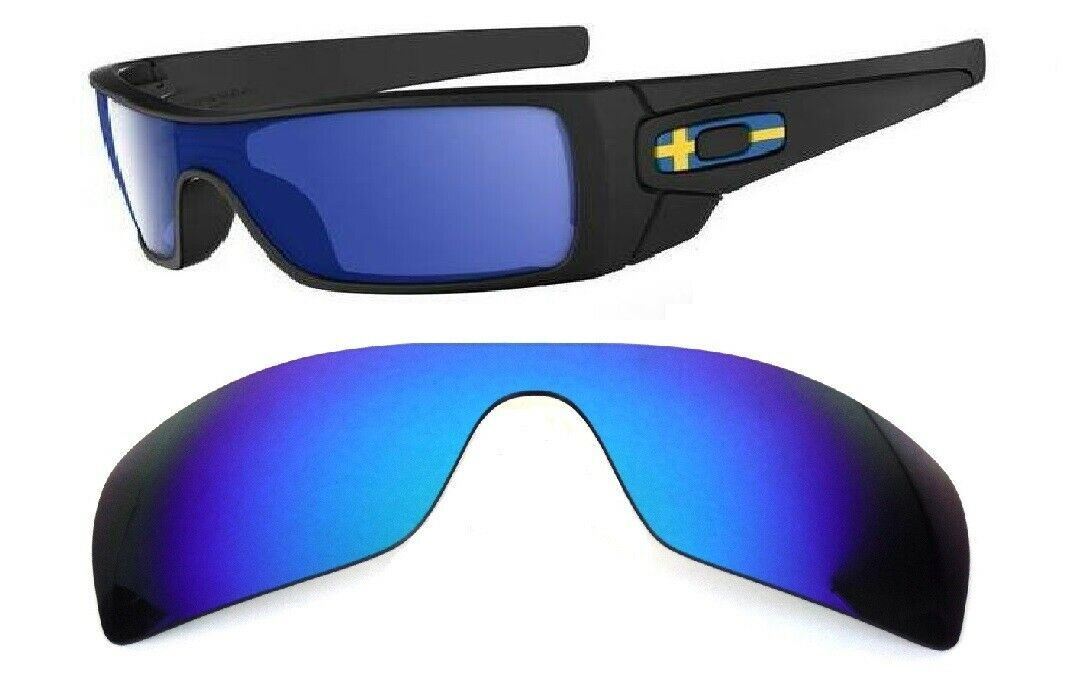 Galaxy Replacement Lenses For Oakley Batwolf Blue Color Polarized 100% UVAB
