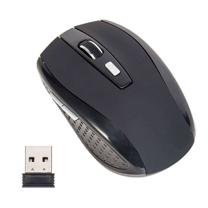 2.4GHz Wireless Optical Mouse Adjustable DPI Cordless Mice + Receiver for Laptop