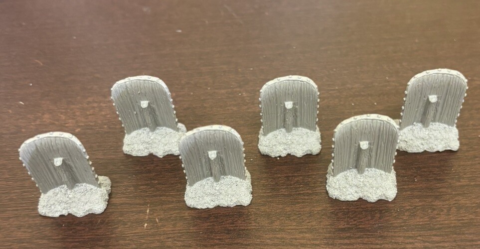 6 25mm 28mm Grenadier Fantasy Warriors scenery mint Pavises BG01 1980s Unused