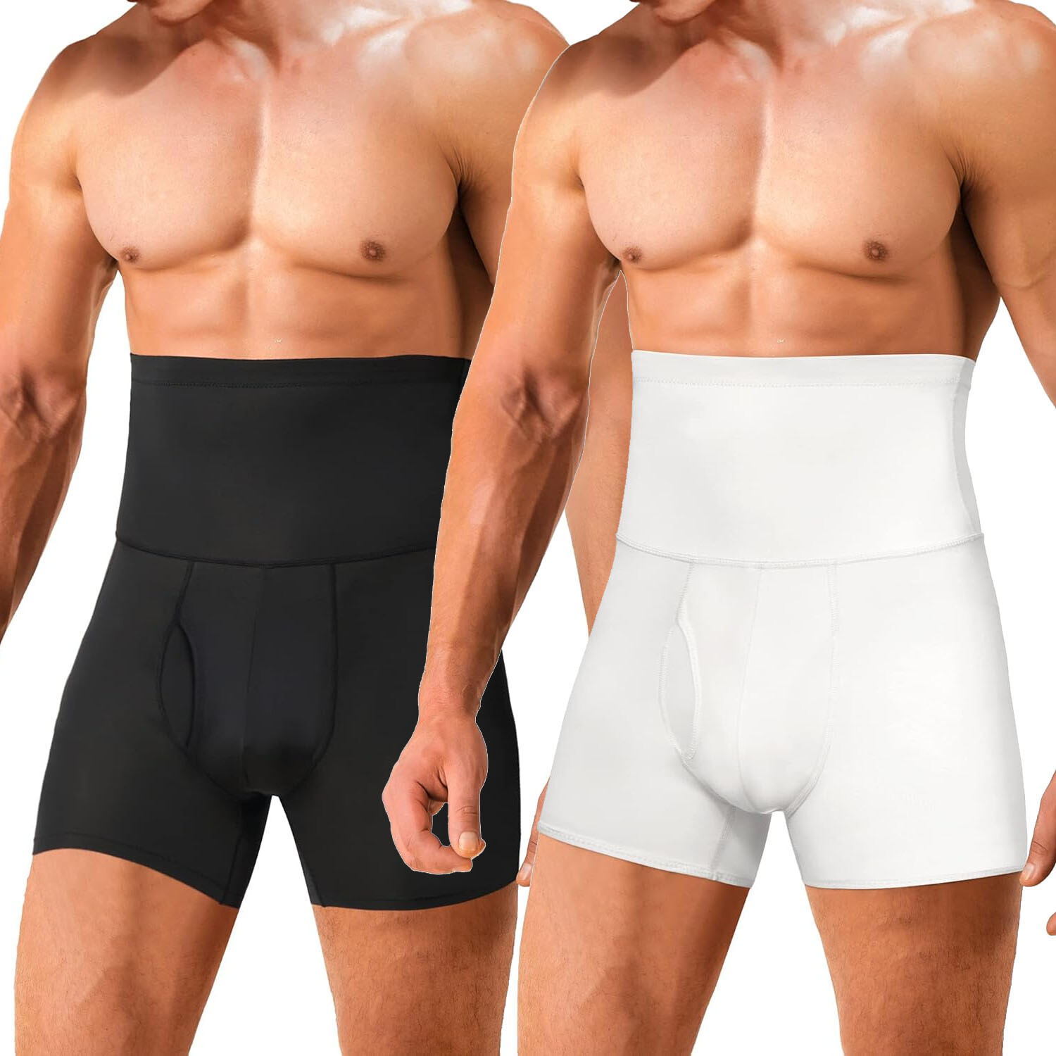 Men's Tummy Control Shapewear High Waist Slimming Body Shaper Girdle Boxer Brief