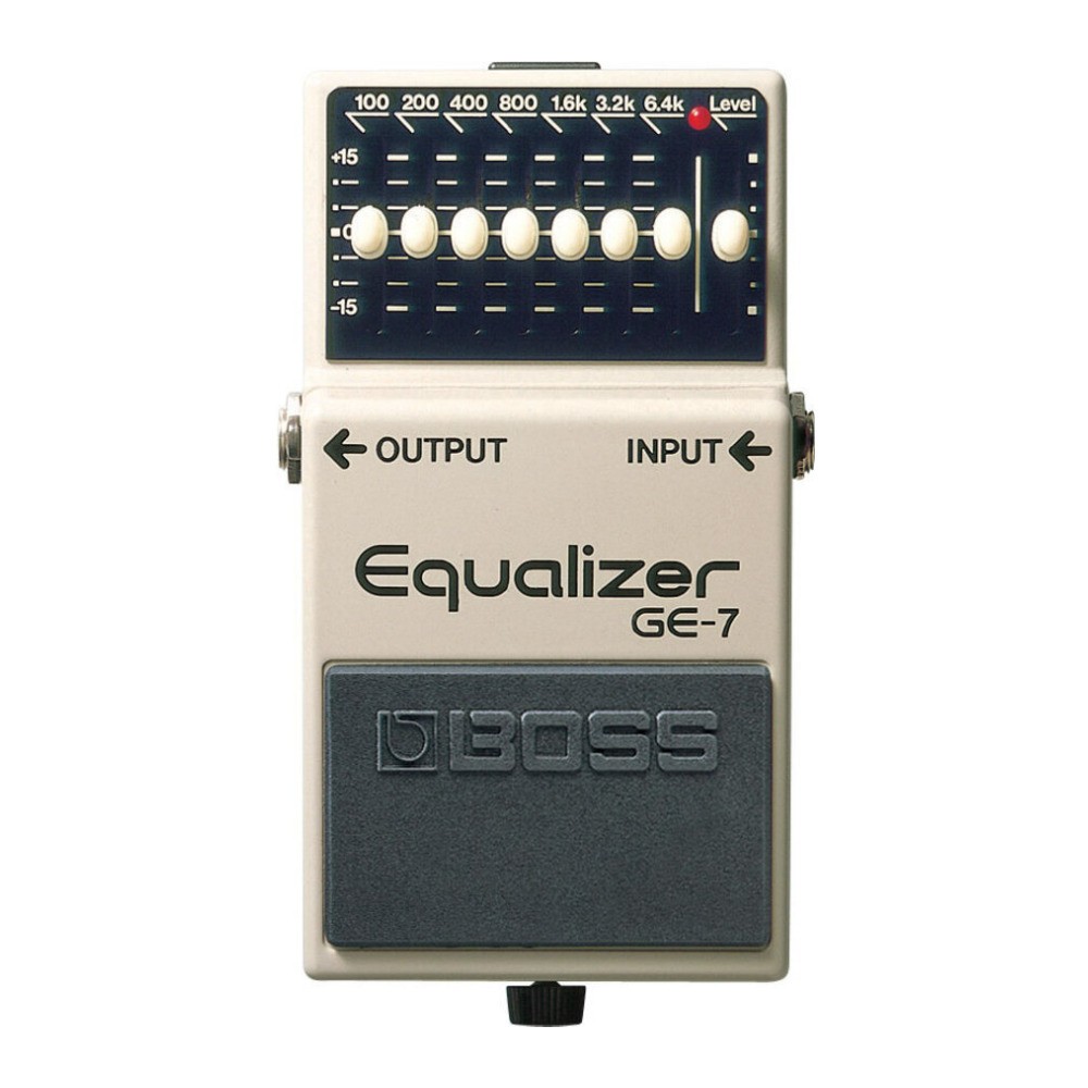 BOSS GE-7 7-Band 100 Hz to 6.4 kHz Frequency Range Equalizer Pedal TONE