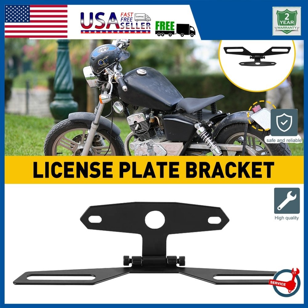 For Motorcycle Bike Plate License Holder Mount WITH Bracket LED Brake Tail Light