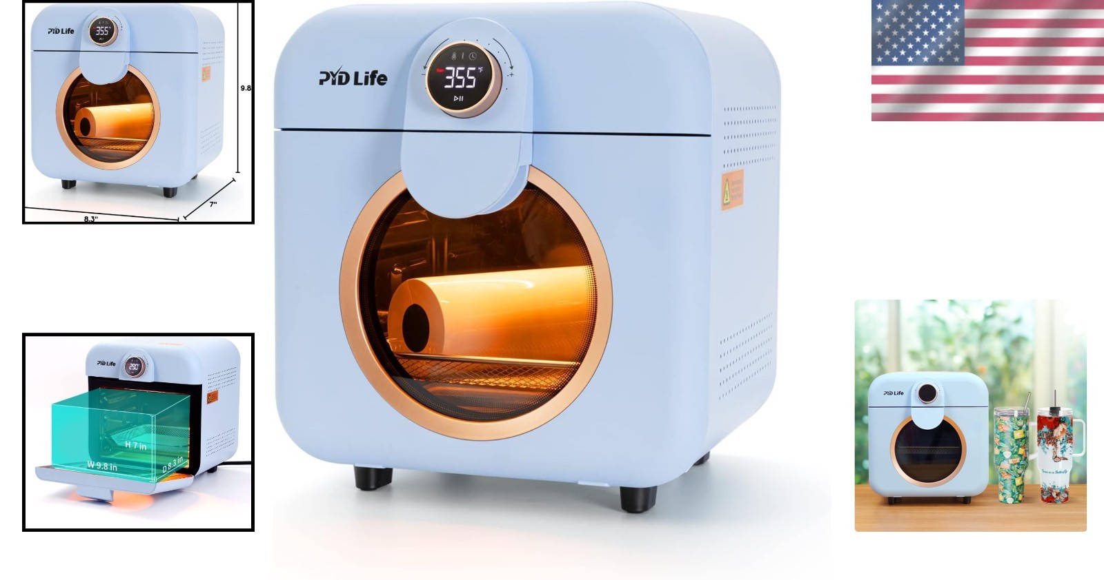 Professional Mini Sublimation Oven - 12L with Touch Control & Ceramic Interior