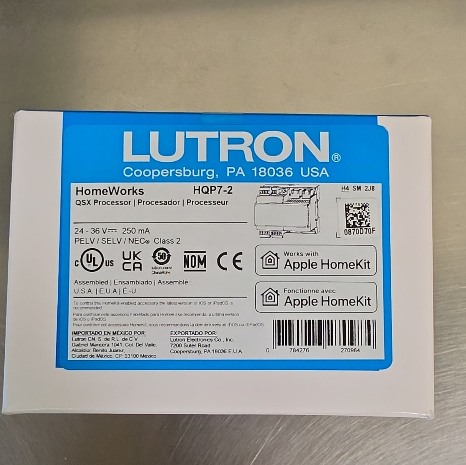 Lutron HomeWorks QSX Processor HQP7-2 Apple HomeKit Compatible