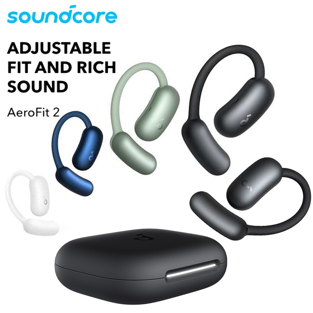 soundcore AeroFit 2 Open-Ear Headphones 2x Richer Bass Translation Earbud|Refurb
