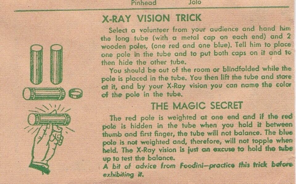 X-Ray Vision Magic Mentalism Trick
