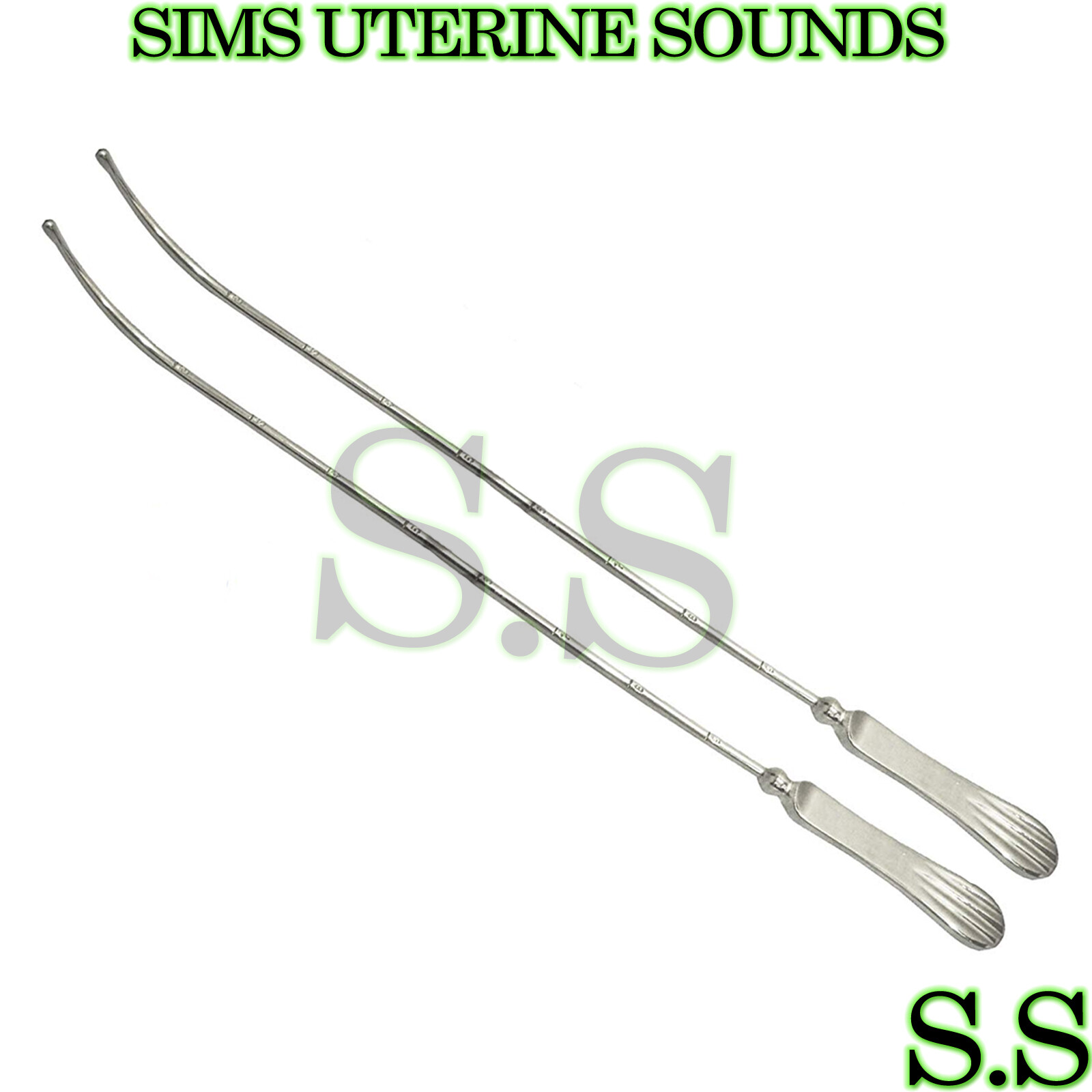 2-Sim Uterine Sounds Gynecology Surgical Instruments