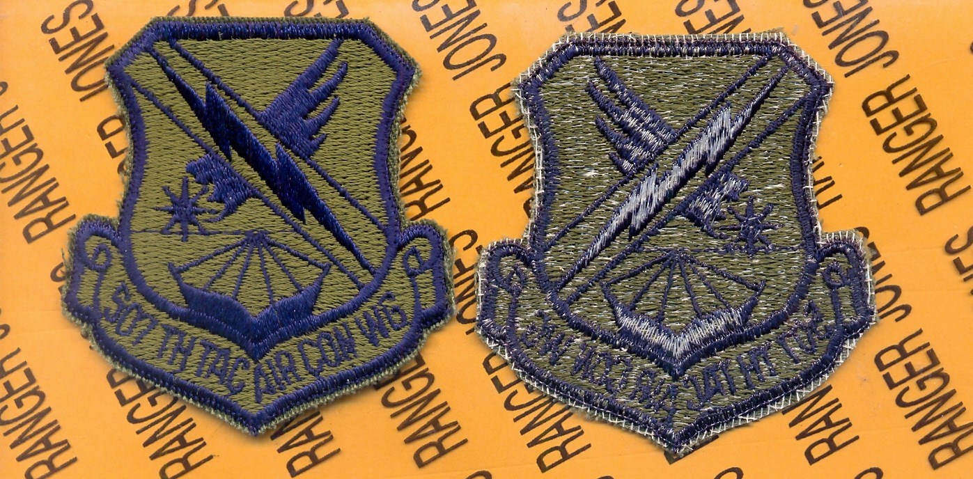 US Air Force 507 TACW Tactical Air Control Wing OD Green pocket patch