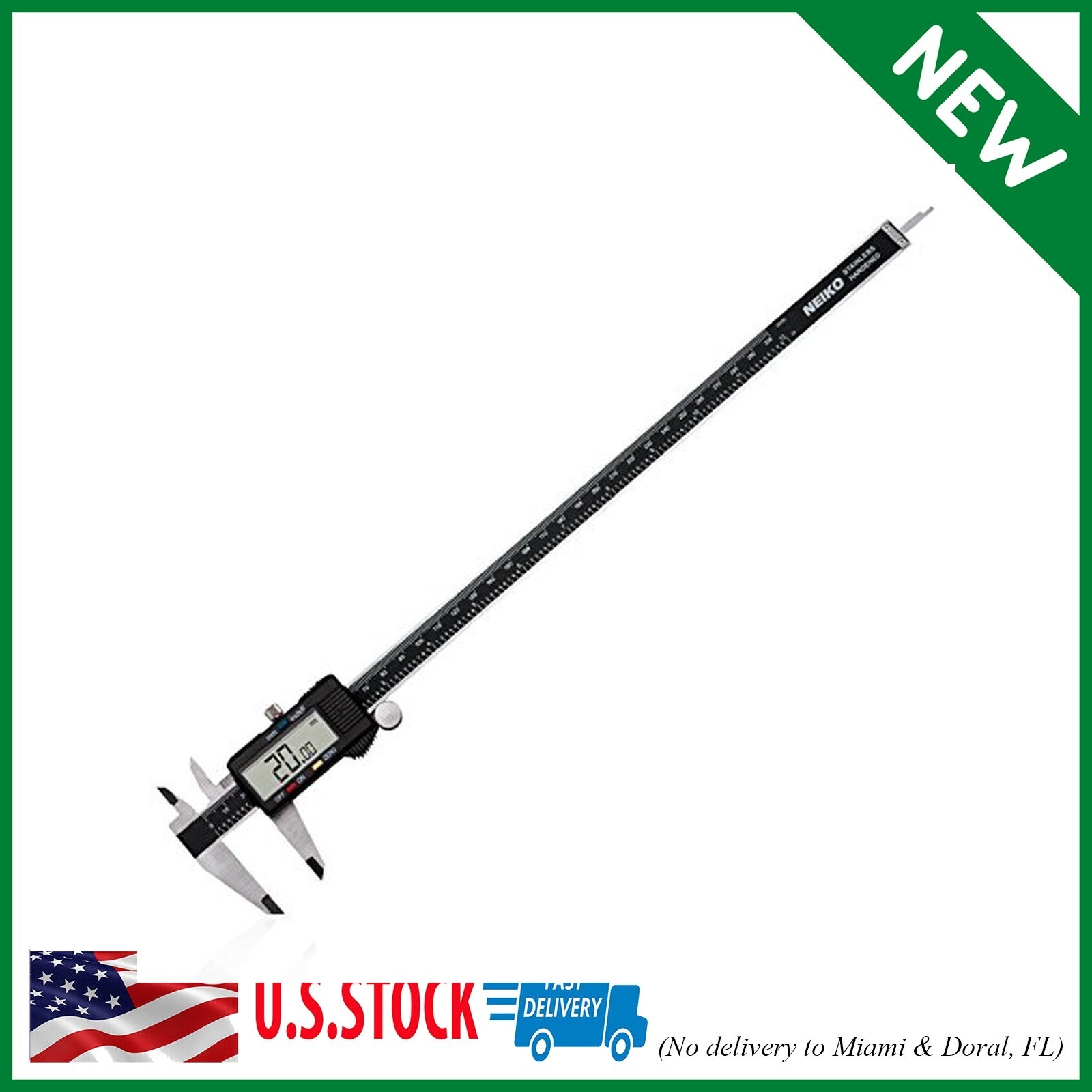 NEIKO 01409A 12” Electronic Digital Caliper | Extra Large Display | 0-12 Inches