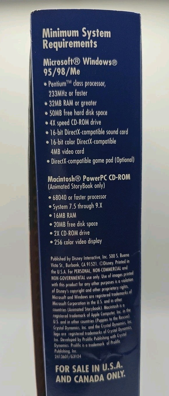 Disney 101 Dalmations Software CD ROM Bundle