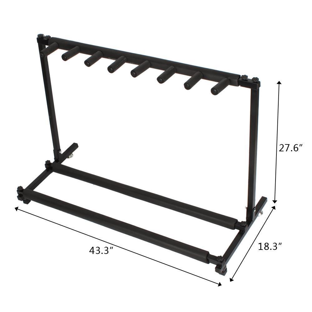 New 7 Guitar Stand Multiple 7 Display Rack Folding Padded Organizer