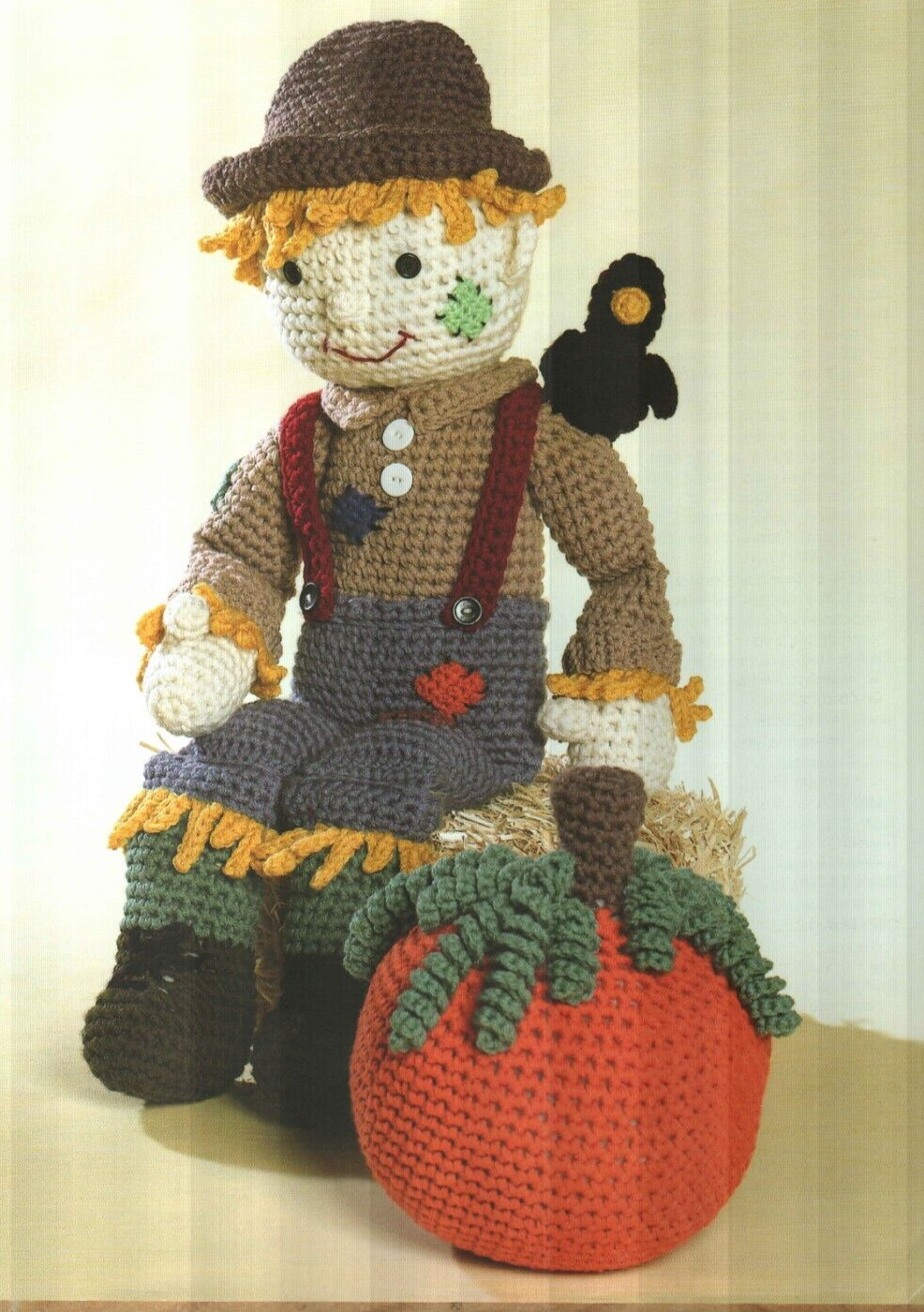SCARECROW & PUMPKIN FALL HOME DECOR CROCHET PATTERN INSTRUCTIONS