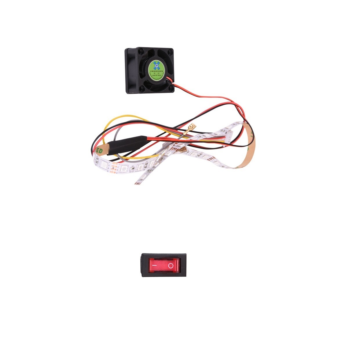 5-Pin Power Cable Switch LED Strip Cooling Fan For Home Edition Arcade Board mm