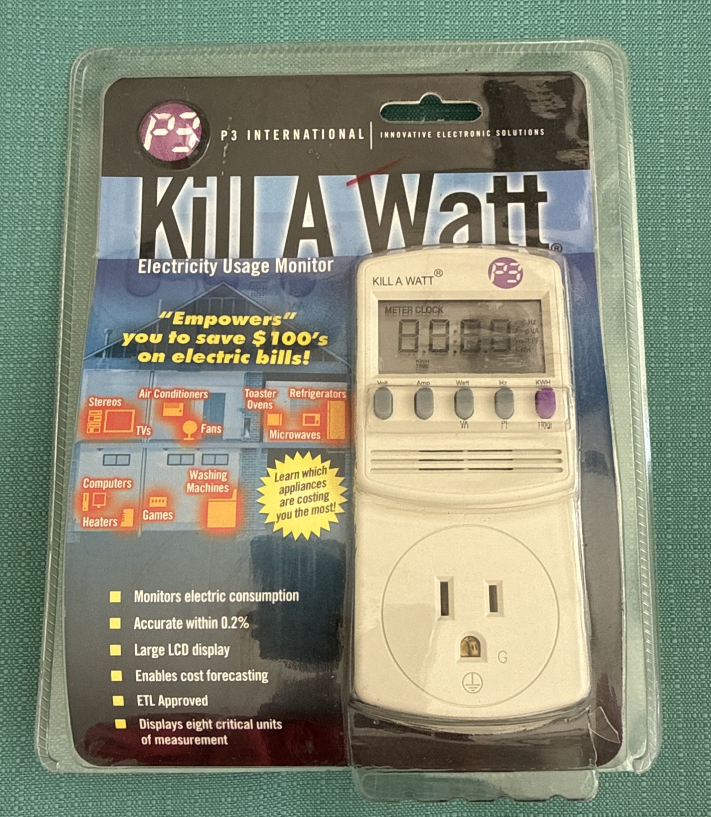 P3 International Kill-A-Watt Electricity Usage Monitor Model P4400