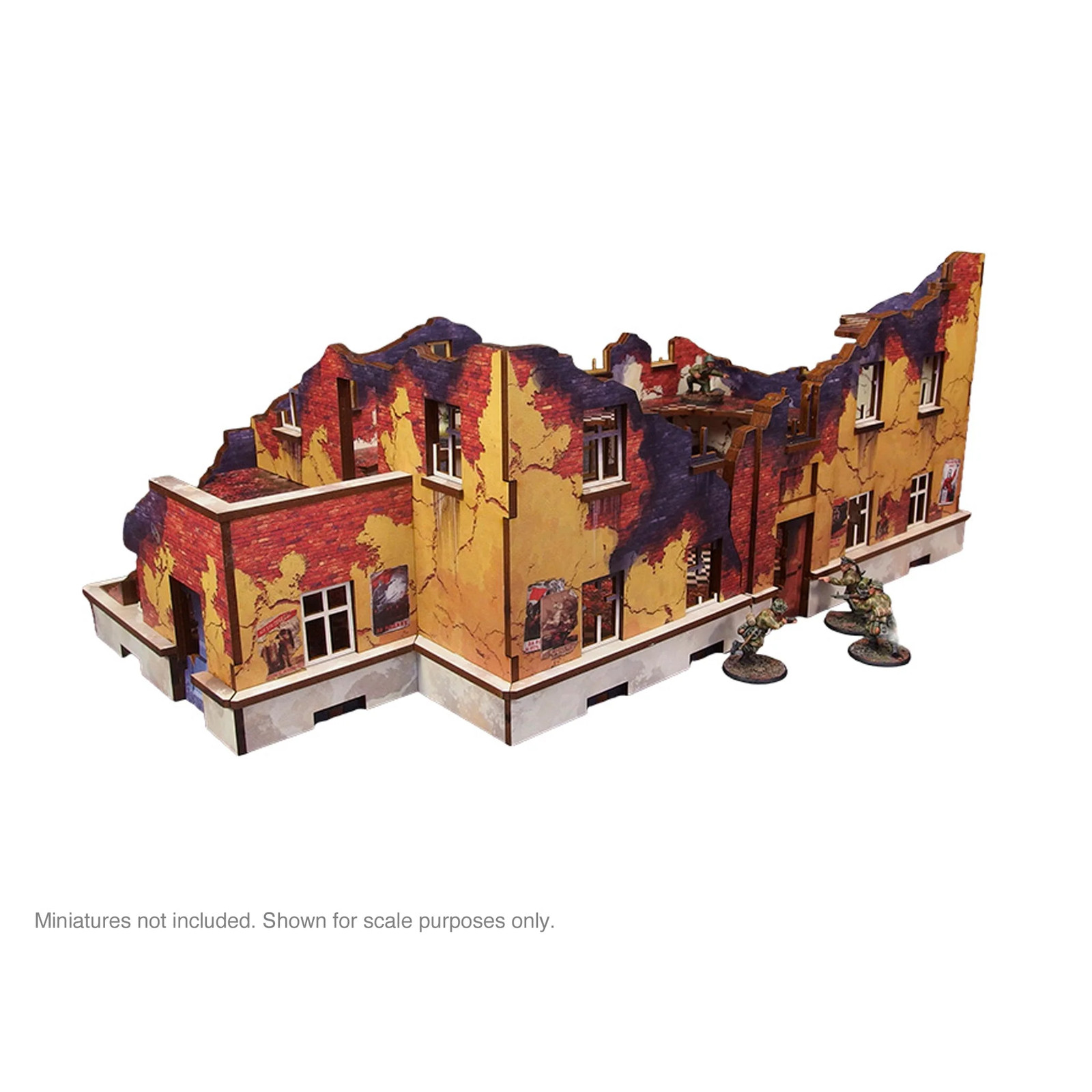 Micro Art Studio WW2 Ostfront Stalingrad: School Left (With Balcony) Prepainted