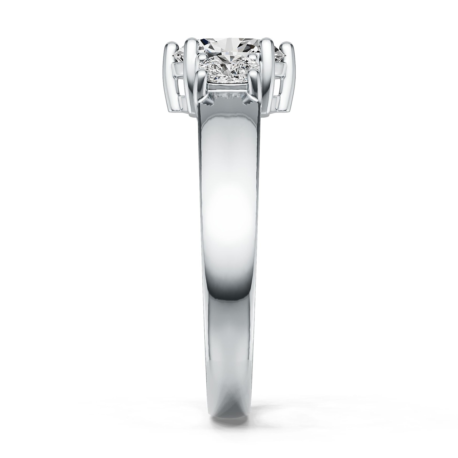 Sterling Silver Semi Mount Ring Setting Oval OV 8X6mm CU 4X4mm