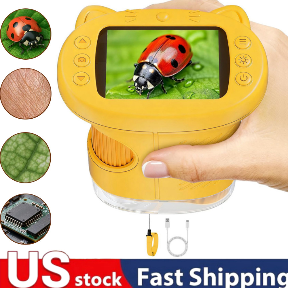 1000X Digital Portable Microscope Handheld with 2.4inch IPS Screen Mini Pocket