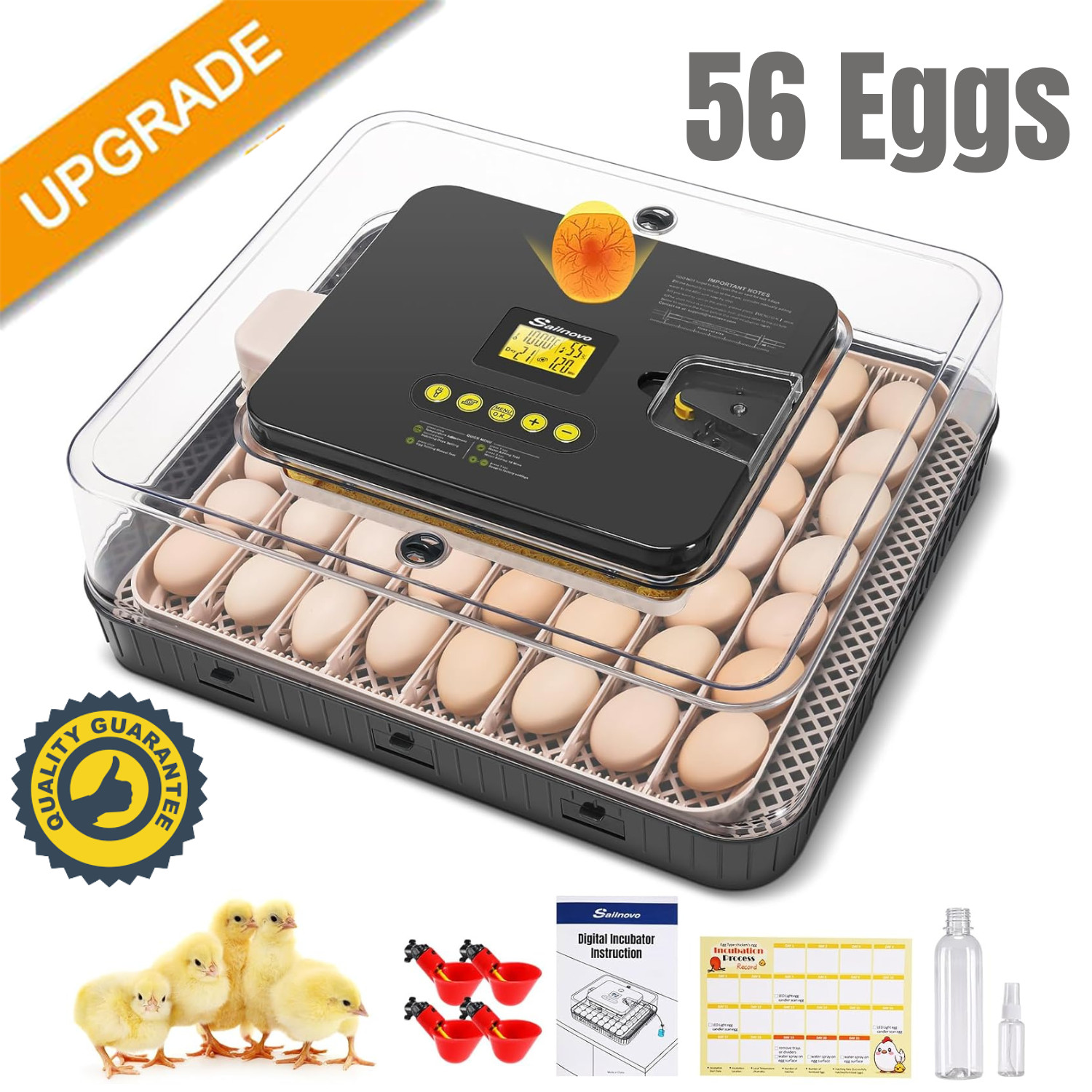 56 Egg Incubators for Hatching Eggs with Automatic Egg Turning and Egg Candler!