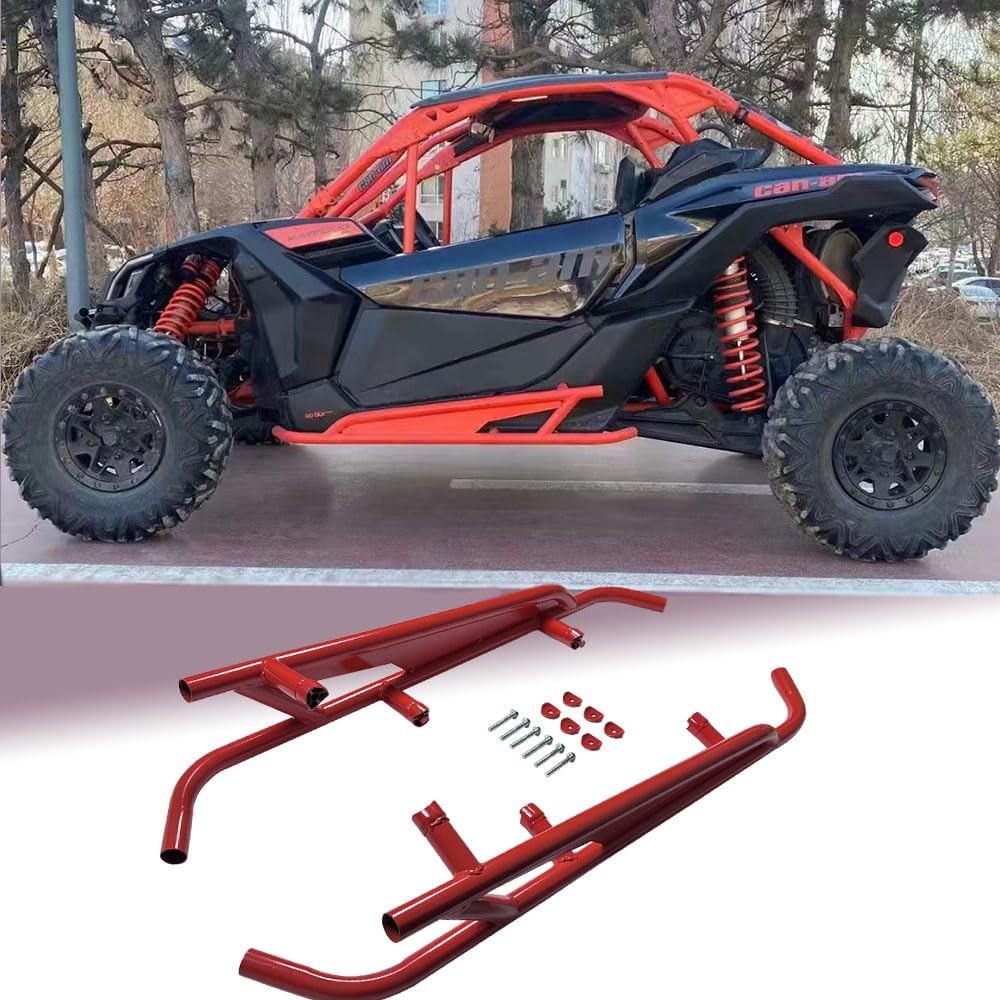 WRLWYRev Up Your Can Am Maverick X3: Red Rock Sliders with Tree Kickers - OEM St