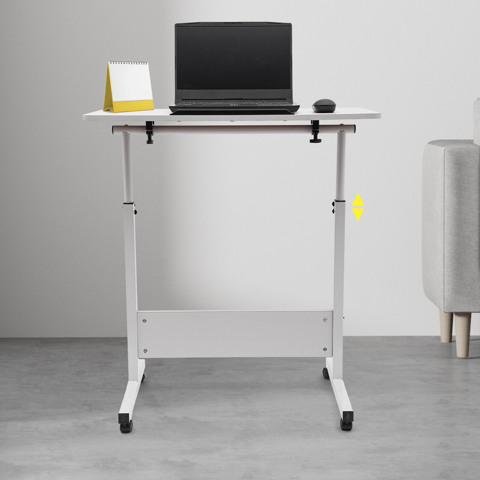 Adjustable Height Standing Desk Moveable Laptop Desk Write Table Computer Stand