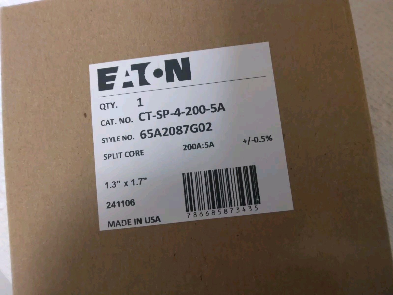 Eaton Ct-sp-4-200-5a Split Core.