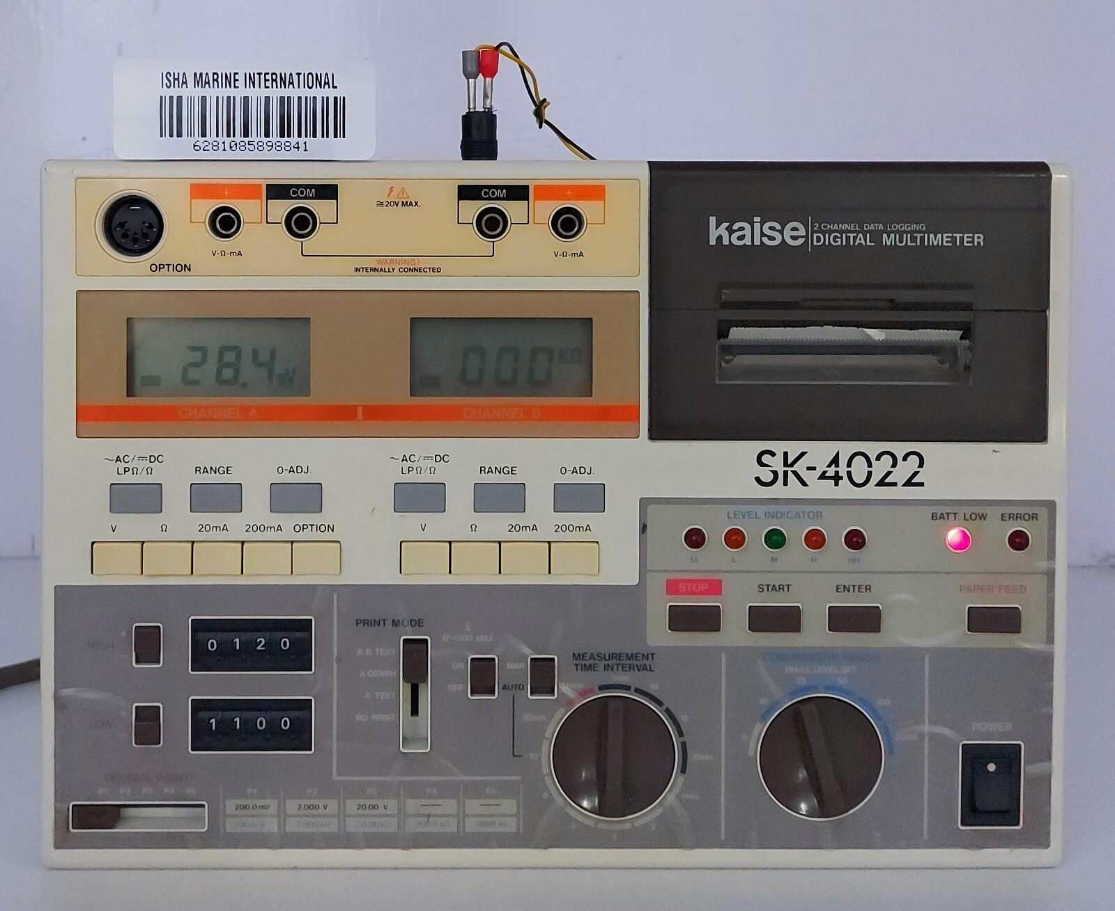 Kaise SK-4022 2 Channel Data Logging Digital Multimeter