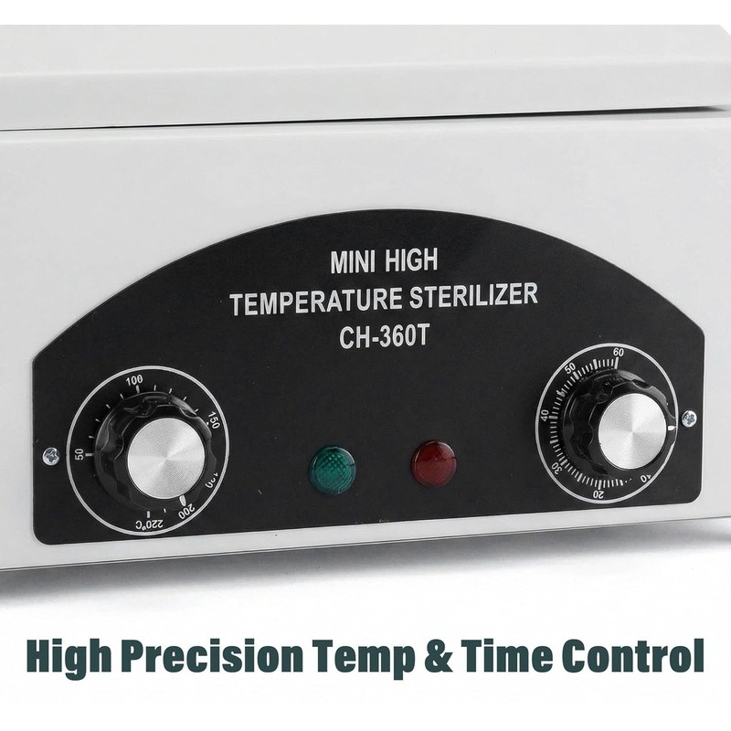 Adjustable Temperature Dry Heat Sterilizer Nail Tools Barber Instruments New