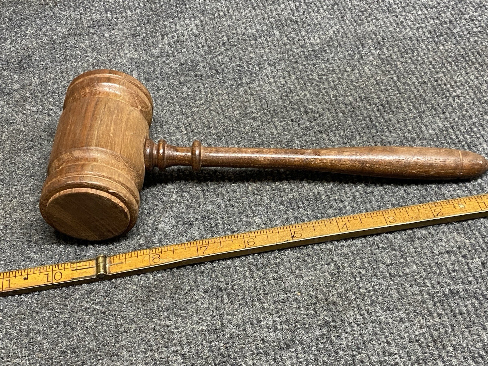 Vintage Walnut 4 Oz Judges Gravel Mallet Lathe Turned