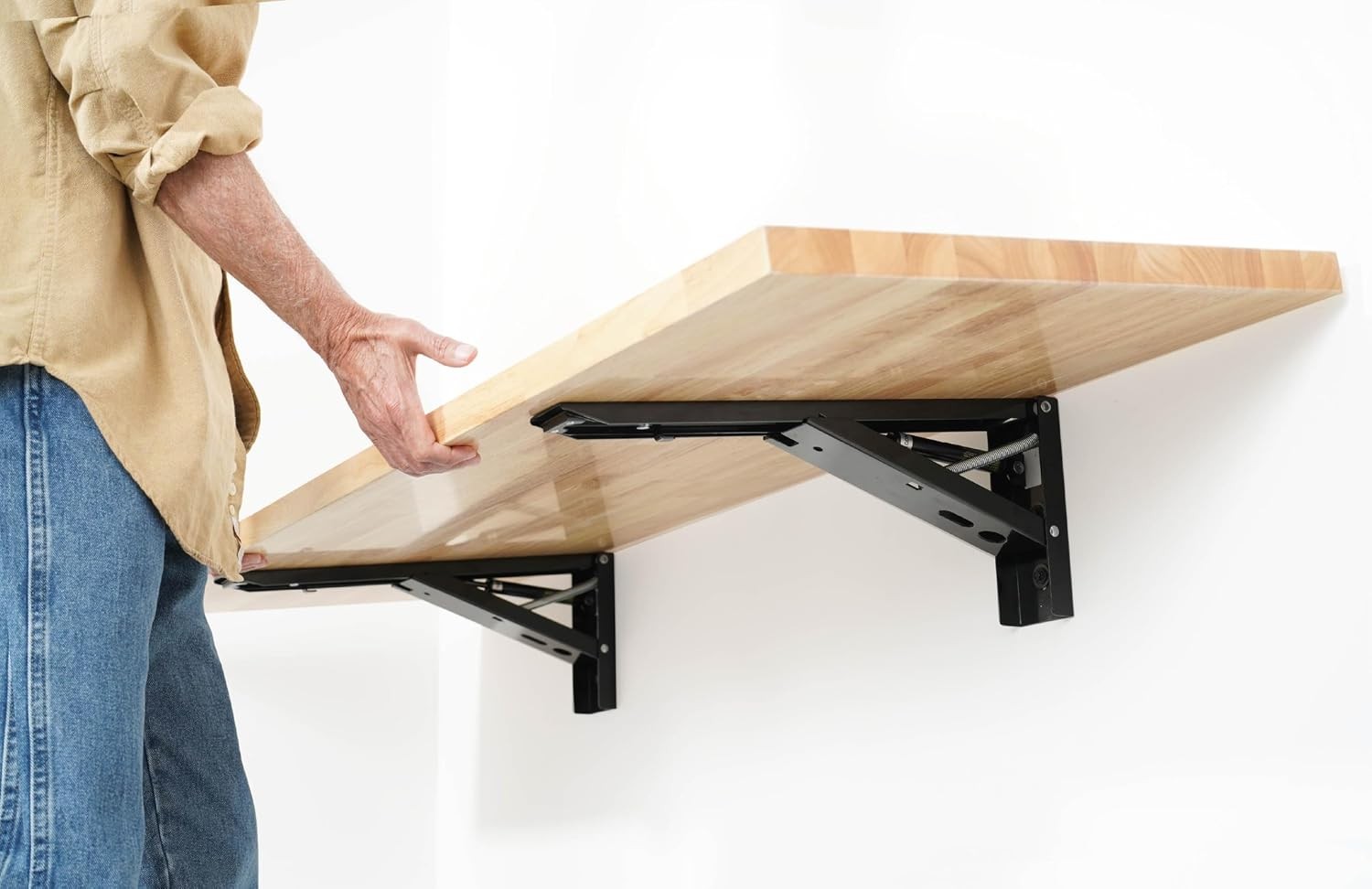 Heavy Duty Wall Mounted Folding Table | Collapsible Workbench with Soft Close