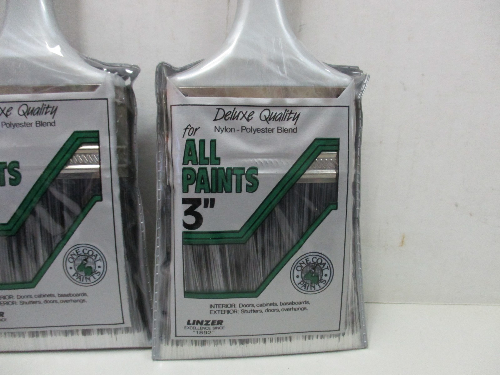 5 Linzer 3" All Paint Brushes Polyester Nylon Bristle #1825