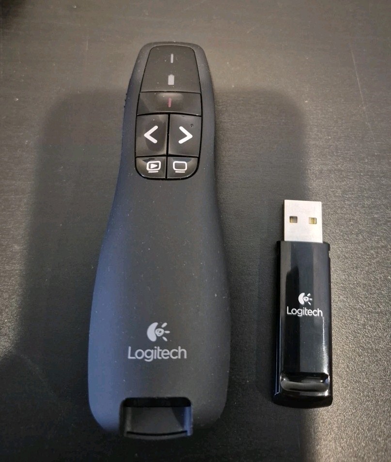Logitech R400 Wireless Pointer Remote with USB Receiver, Black