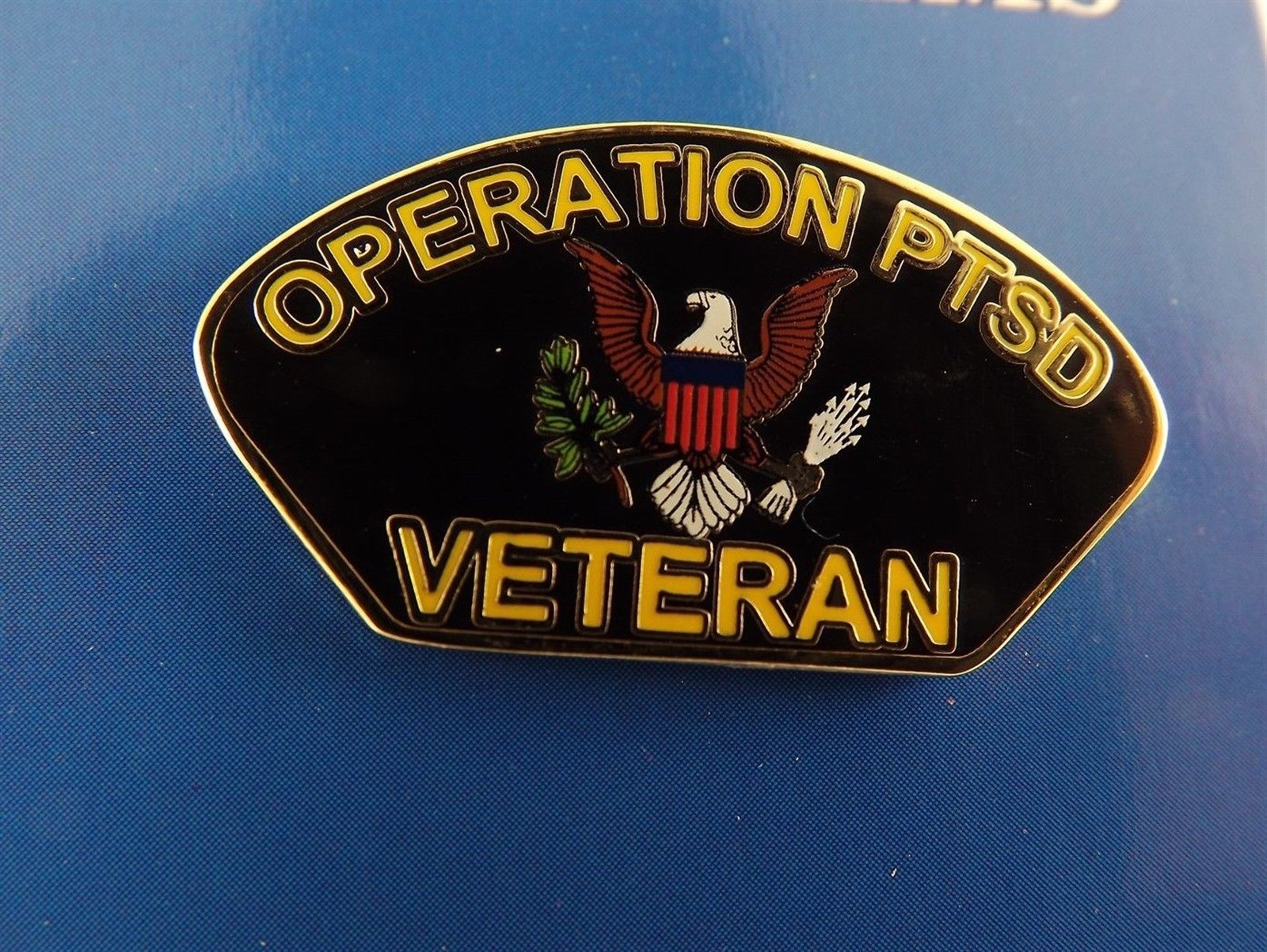FREE SHIP Lapel Pin OPERATION PTSD VETERAN Enamel 1 1/4"