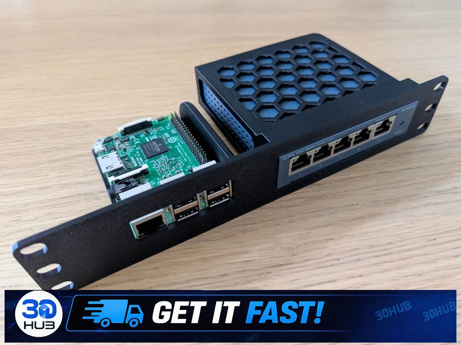 Raspberry Pi 3B 4B 5B - TP-Link SG105 Rack Mount Bracket