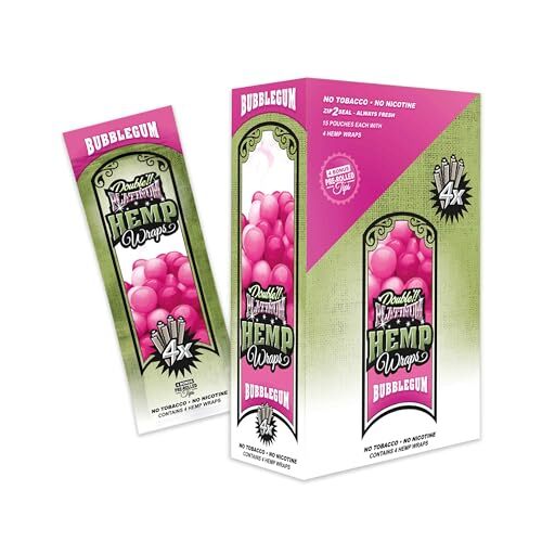 Platinum Wraps - Bubblegum - 15 Pack Display - (4 Wraps/Tips Per Pack)