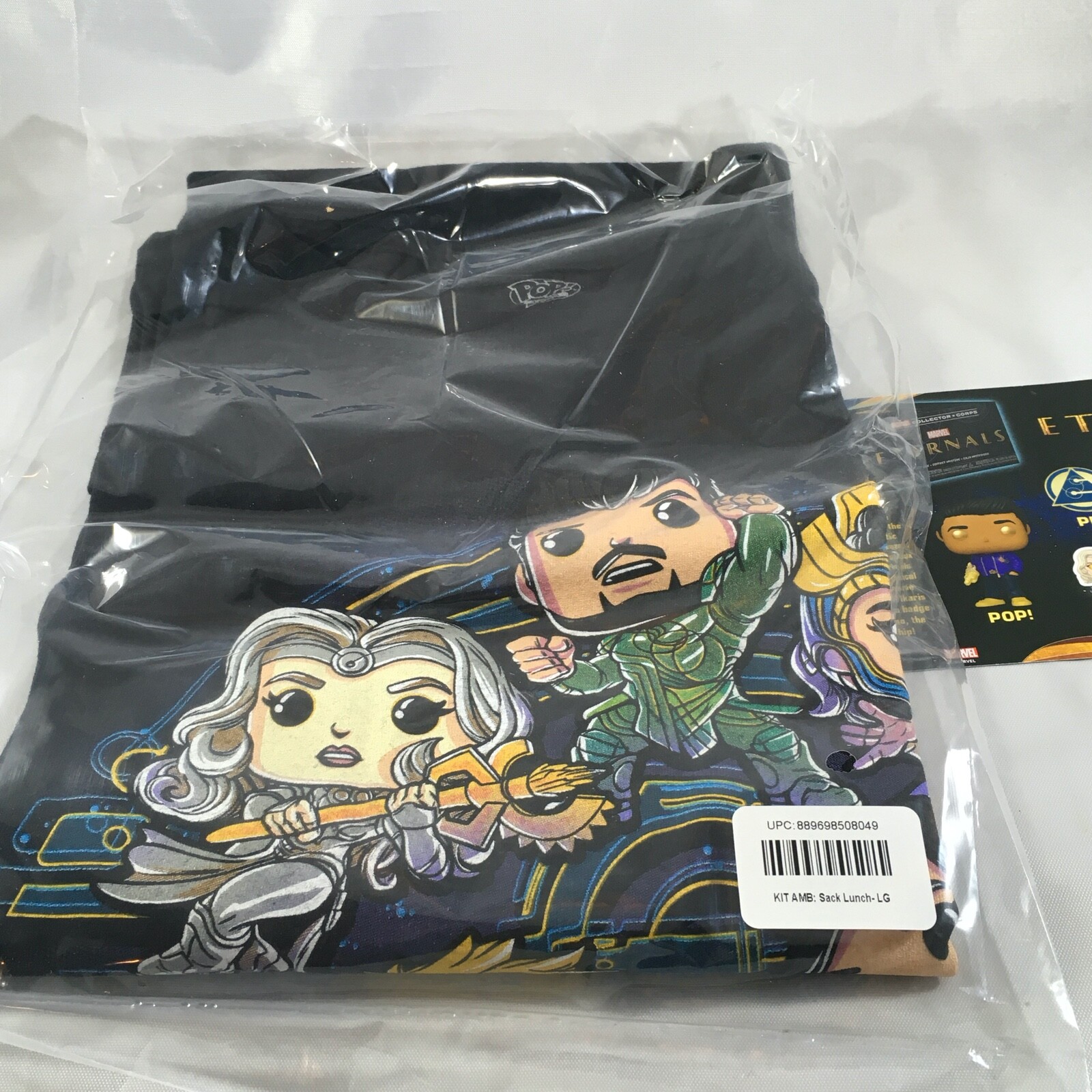 Funko Eternals Black T-Shirt Large  Marvel Collector Corps