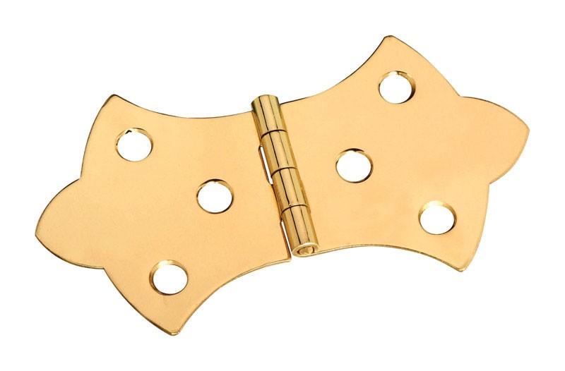 National Hardware N211-847 Polished Brass Decorative Hinge 1.7 L x 3.06 W in.
