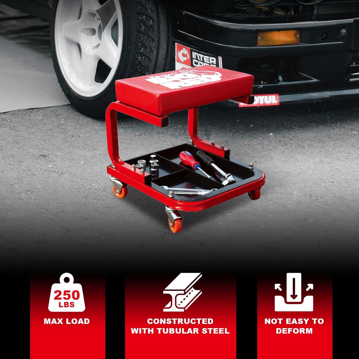 Garage Creeper Rolling Seat Stool