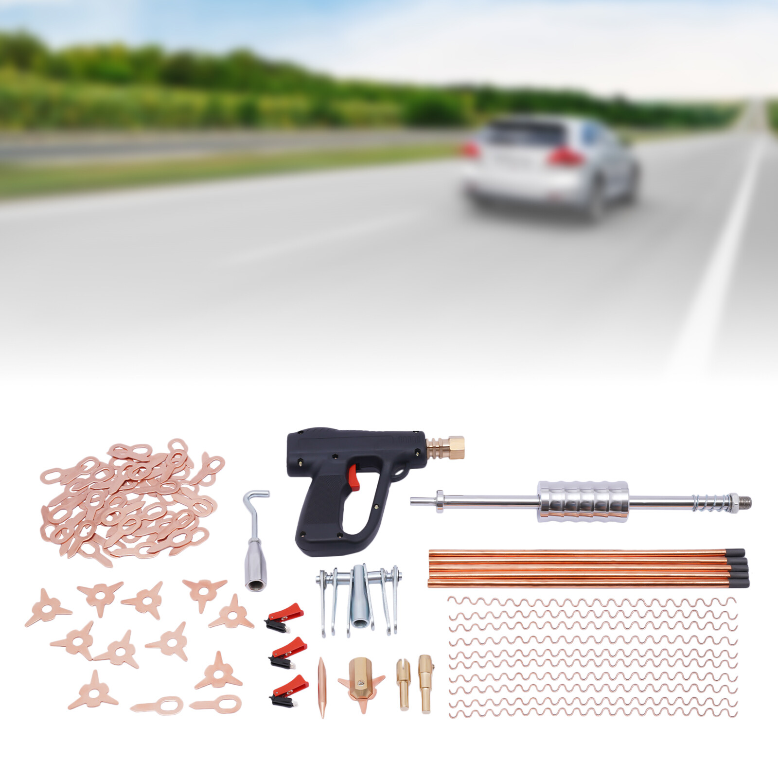 Car Spot Repair Machine Hammer Electric Stud Welder Gun Dent Puller Welding Kit