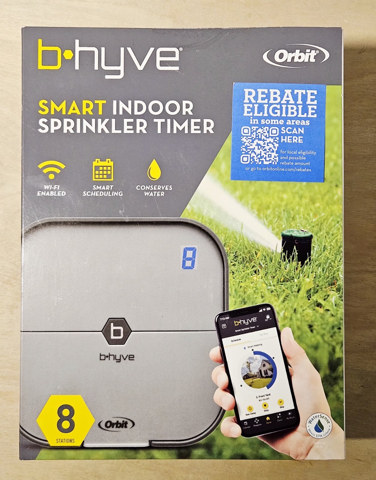 💦 Orbit b Hyve 8 Station Smart Wi-Fi Indoor Smart Sprinkler Timer | 57925 | NEW