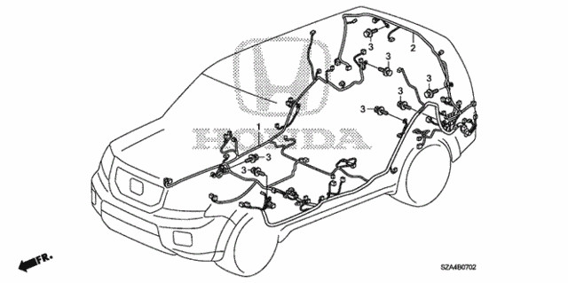 Genuine Honda Wire Harness Rear (Include Feeder) 32108-SZA-A41