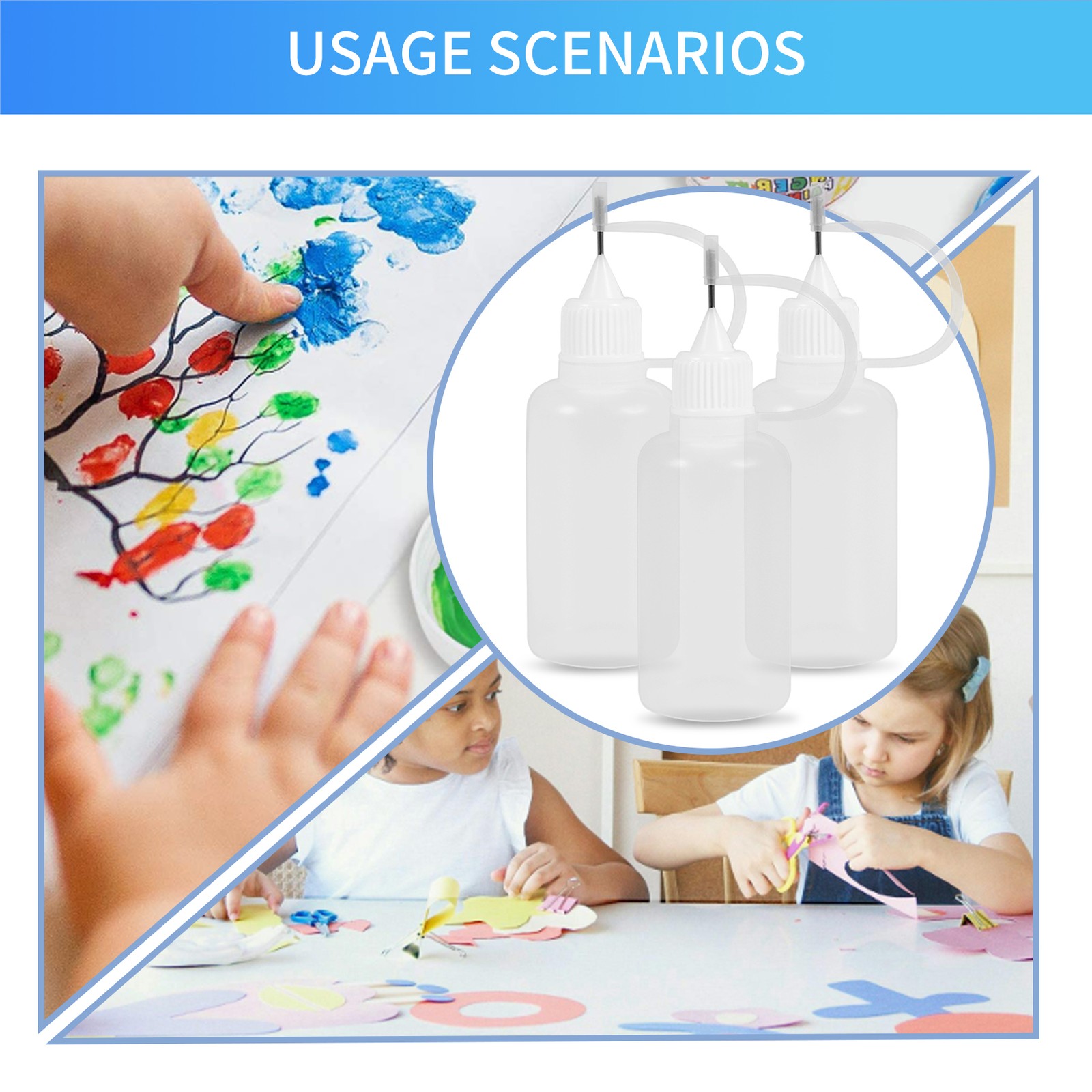 10Pcs 30Ml Plastic Squeezable Tip Applicator Bottle Refillable Dropper7906