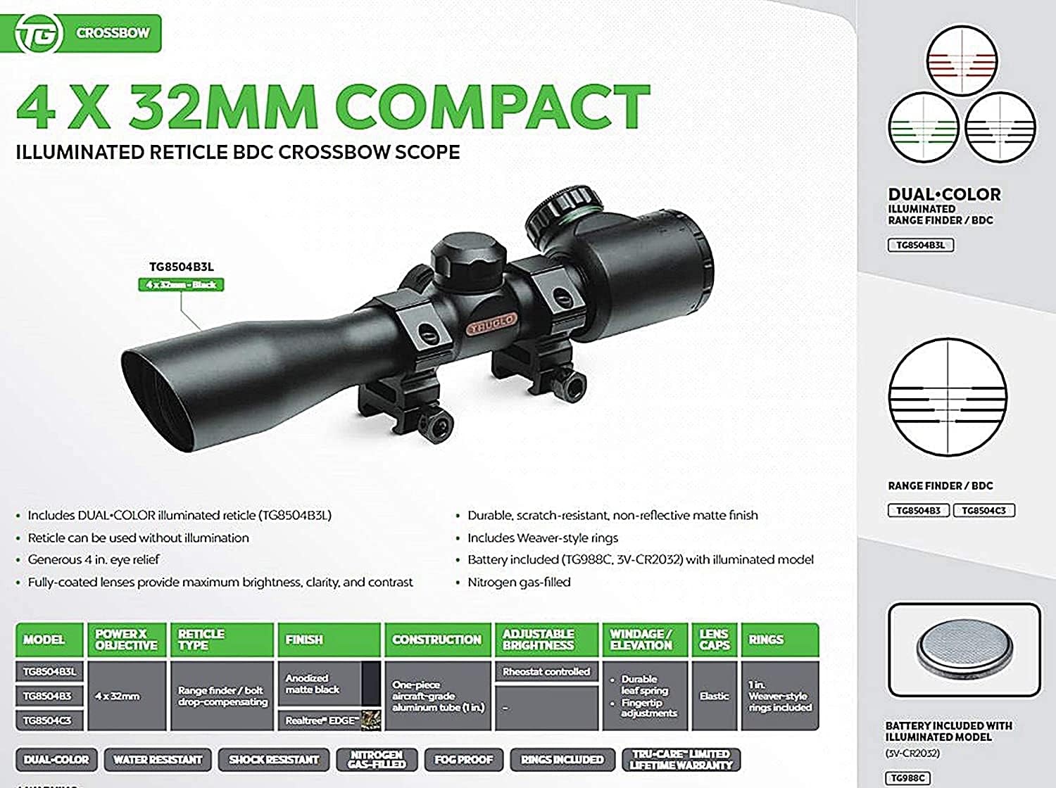 TRUGLO Crossbow Optic Scope Archery Gear