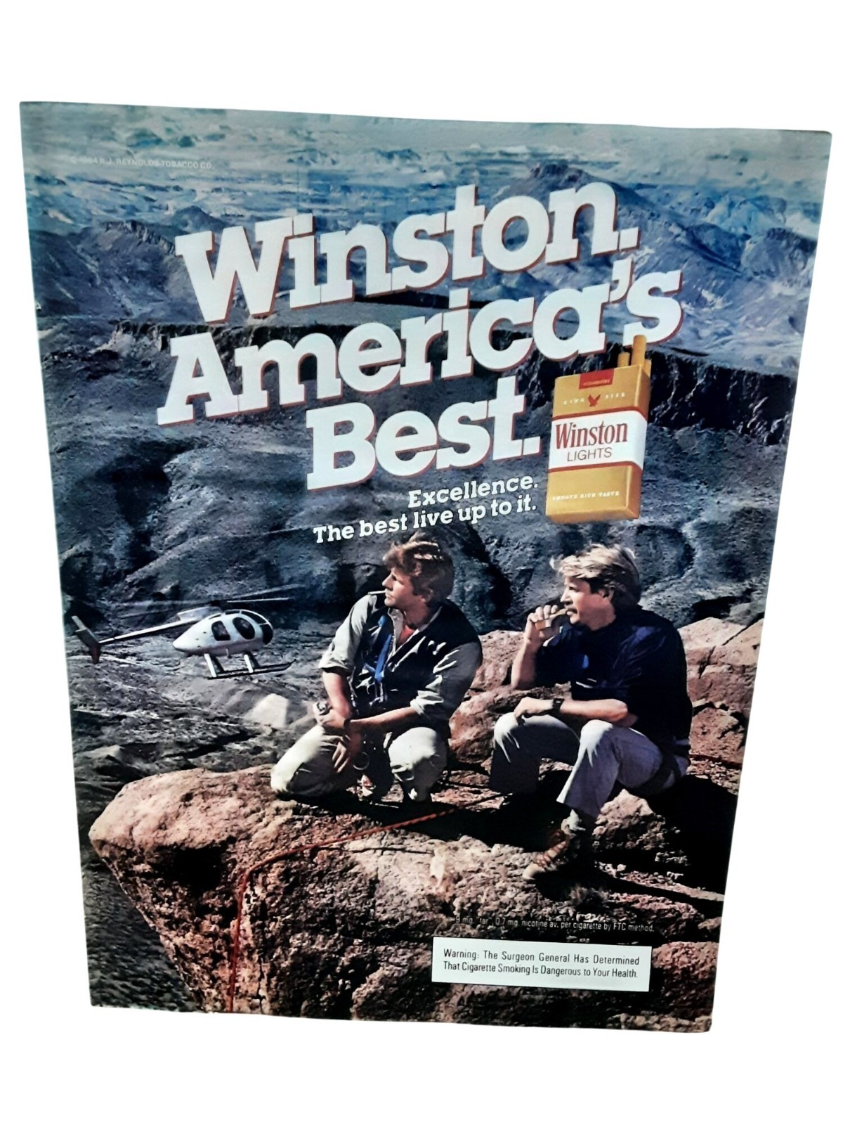 1984 Winston Lights Cigarettes Vintage Print Ad America’s Best
