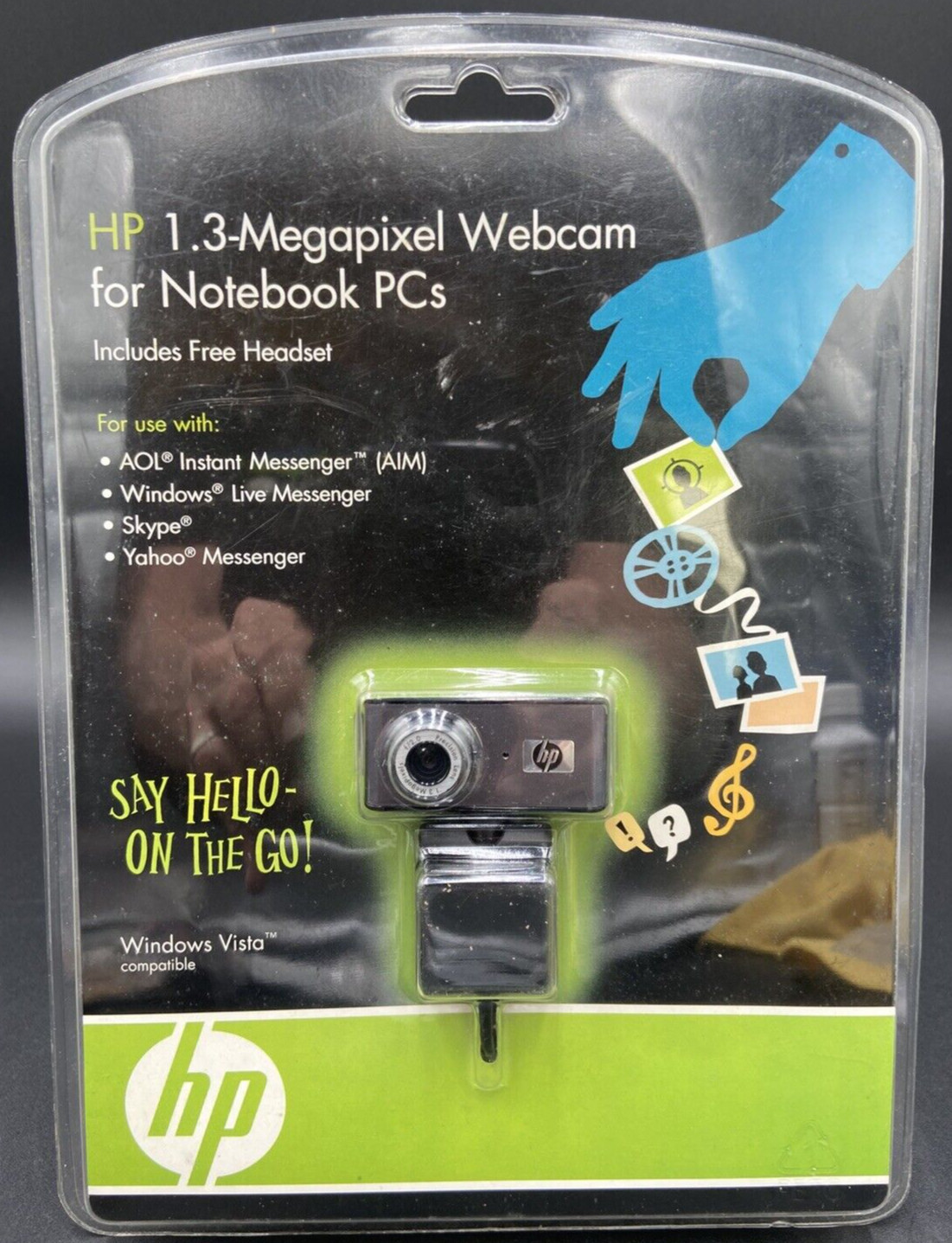Webcam HP 1.3 Megapixel Notebook PC's Headset Windows AOL  (AIM) Skype Yahoo NEW