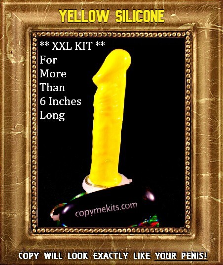 XXL YELLOW Penis Casting Molding Vibrator Maker / SUCTION CUP BASE Copy Kit
