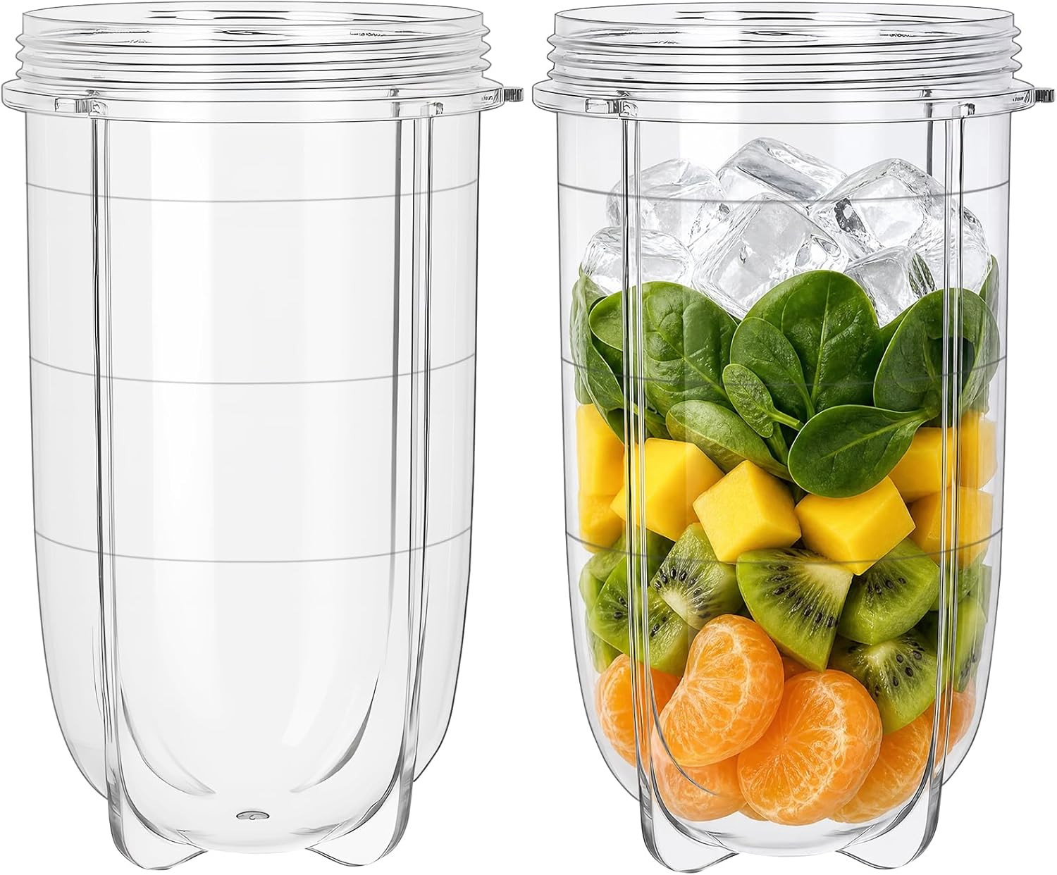 2 PCS Replacement Cups for Magic Bullet Replacement Parts 16OZ Blender Cups Jar