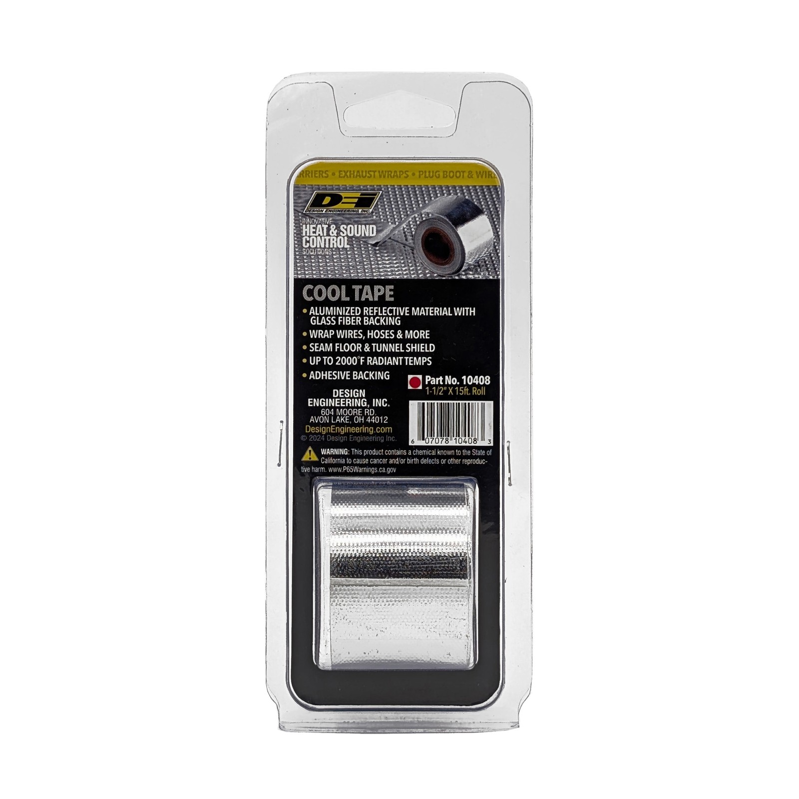 DEI 10408 Cool Tape - Heat Reflective Tape 1.5" x 15'