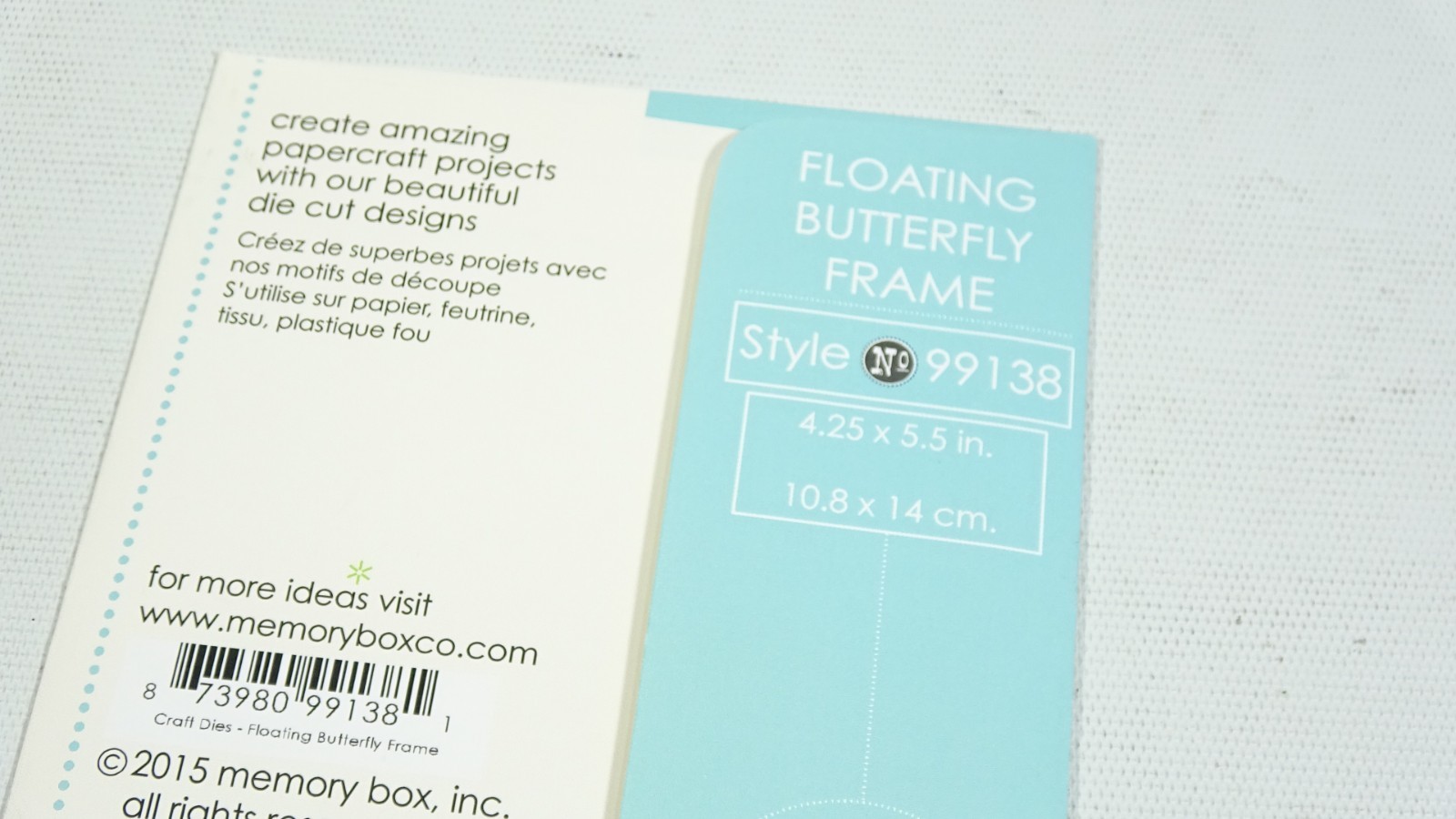 2015 Memory Box Craft Steel Die Floating Butterfly Frame 99138