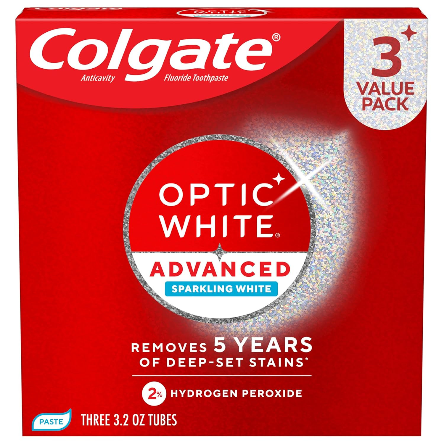 Optic White Advanced Hydrogen Peroxide Toothpaste, Teeth Whitening Toothpaste Pa