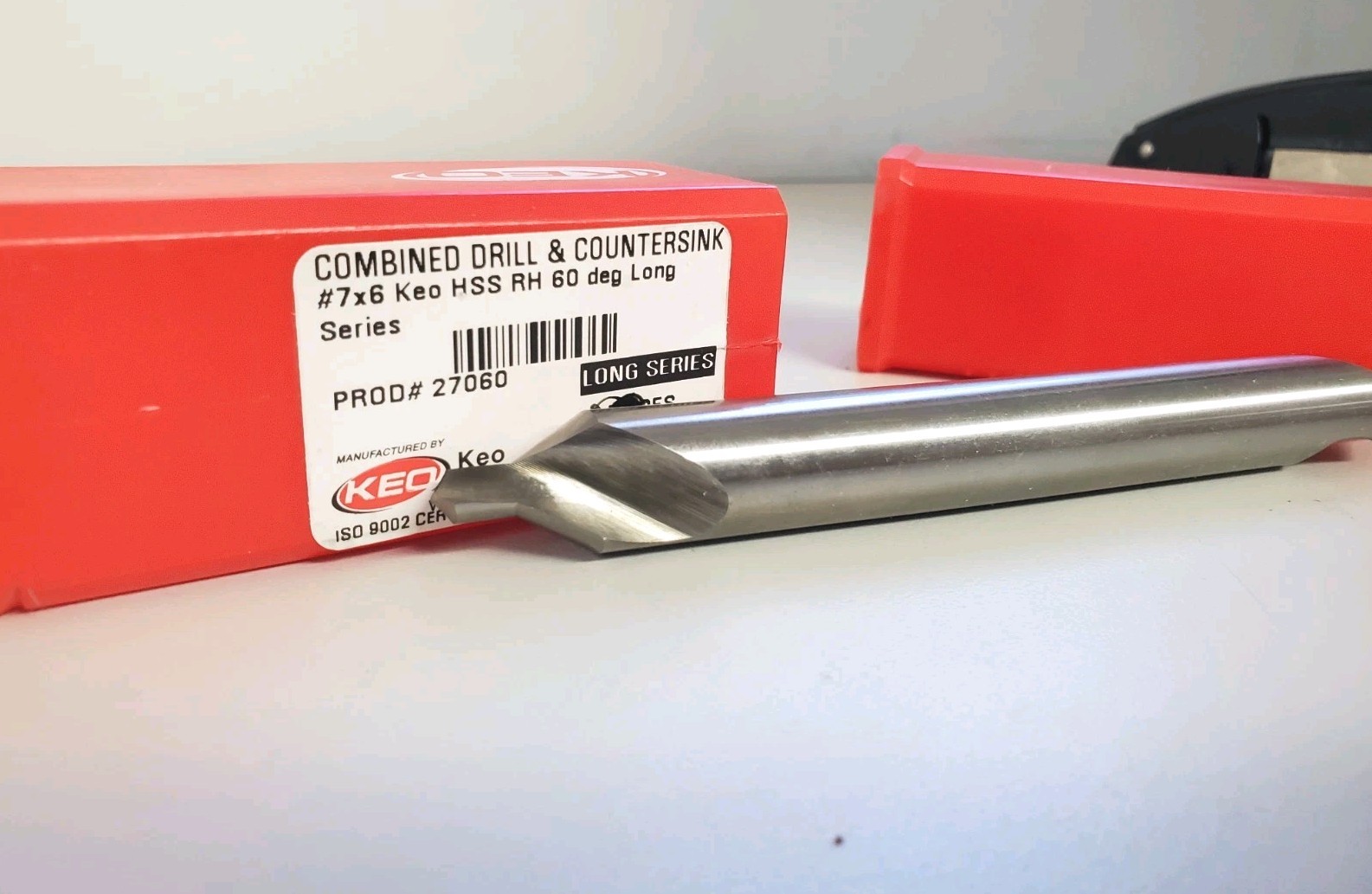 1-PC. KEO® 907 HSS #7X6 60° Plain Type Centerdrill, Ø.250 Pilot, 5/8 Body "NEW"